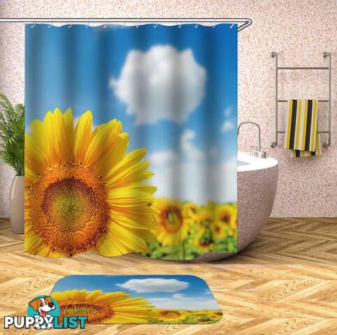 Bright Day At The Sunflower Field Shower Curtain - Curtain - 7427046074339