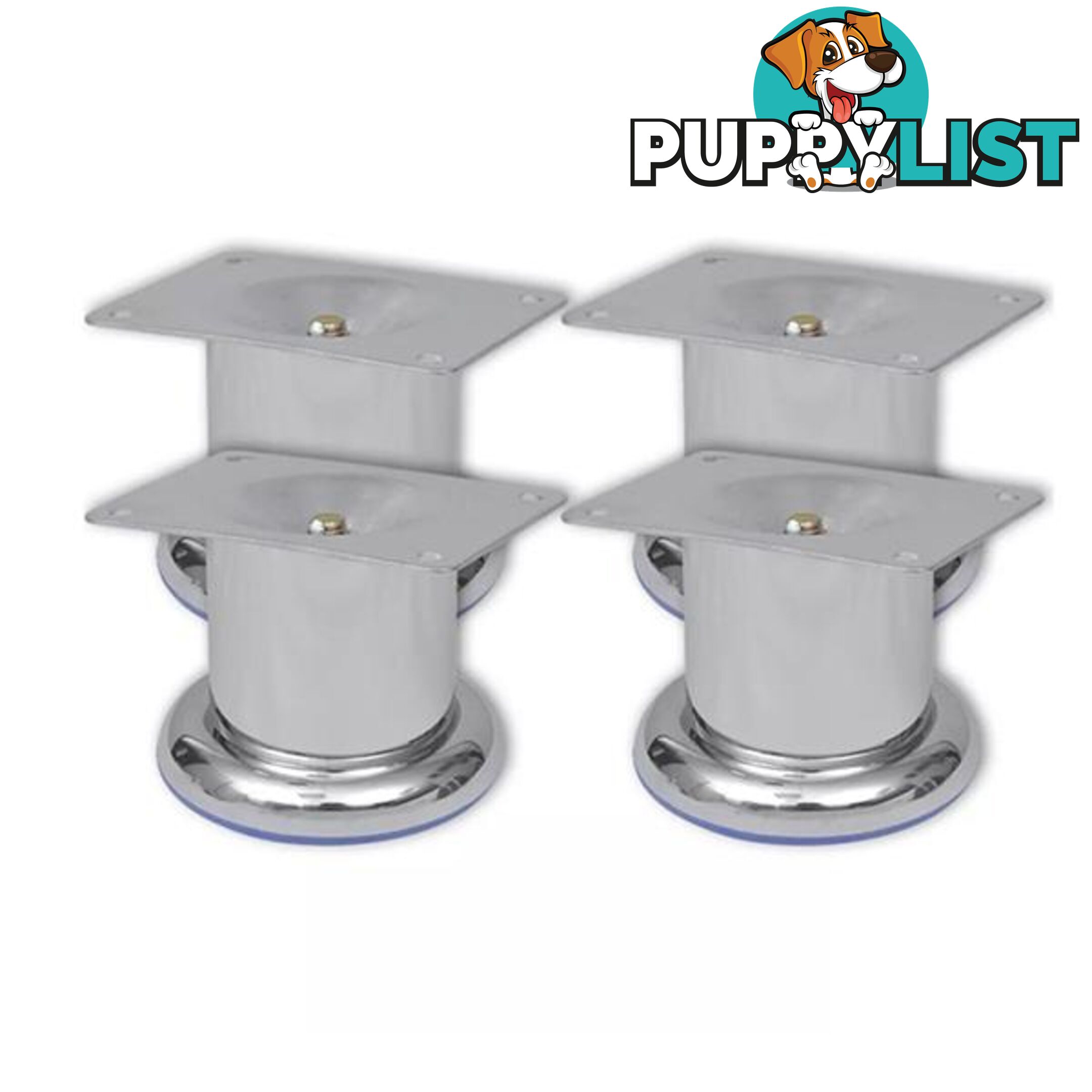 Round Sofa Legs 4 Pcs Chrome - Table Legs - 7427046166164