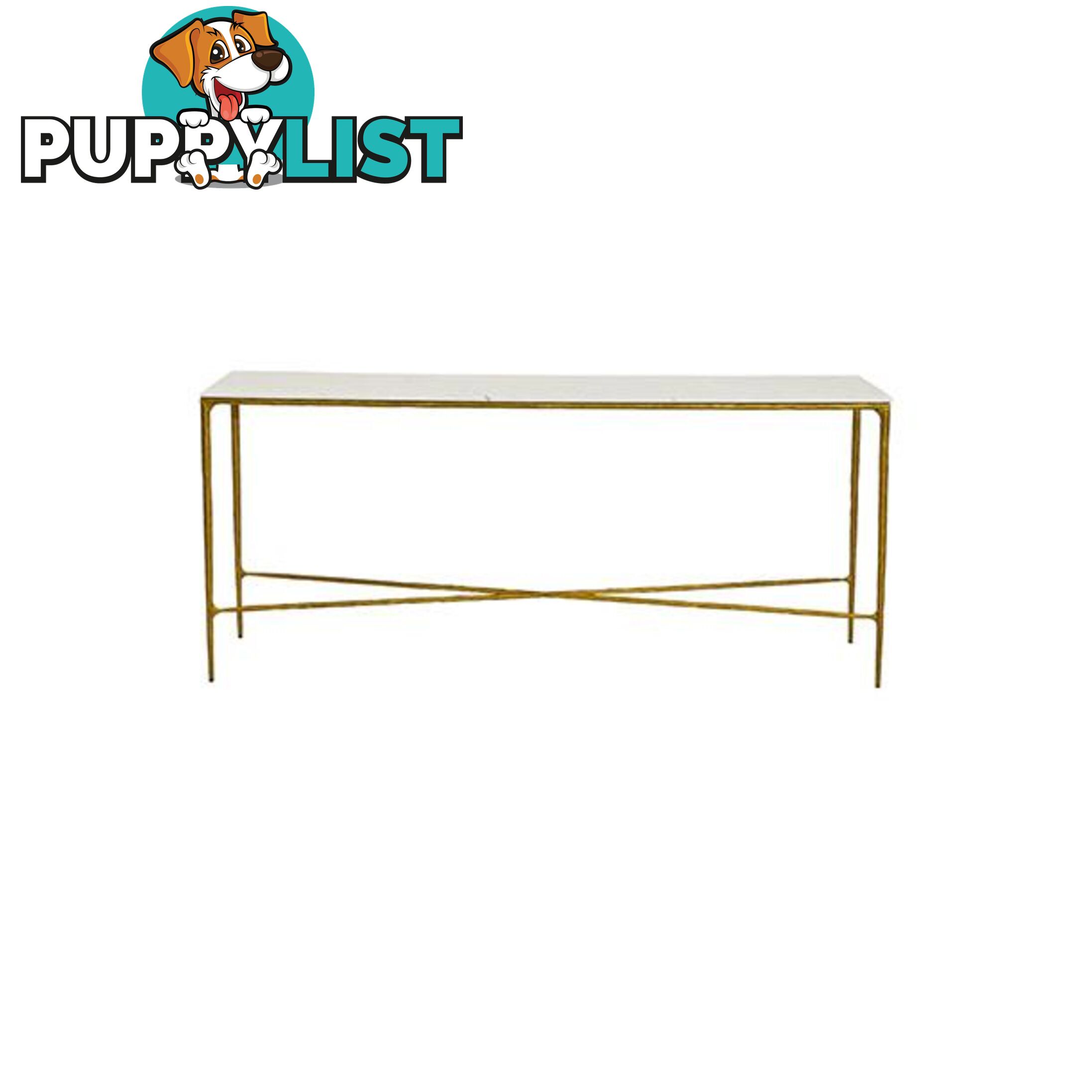 Heston Console Table Brass - Console Table - 9476062102180