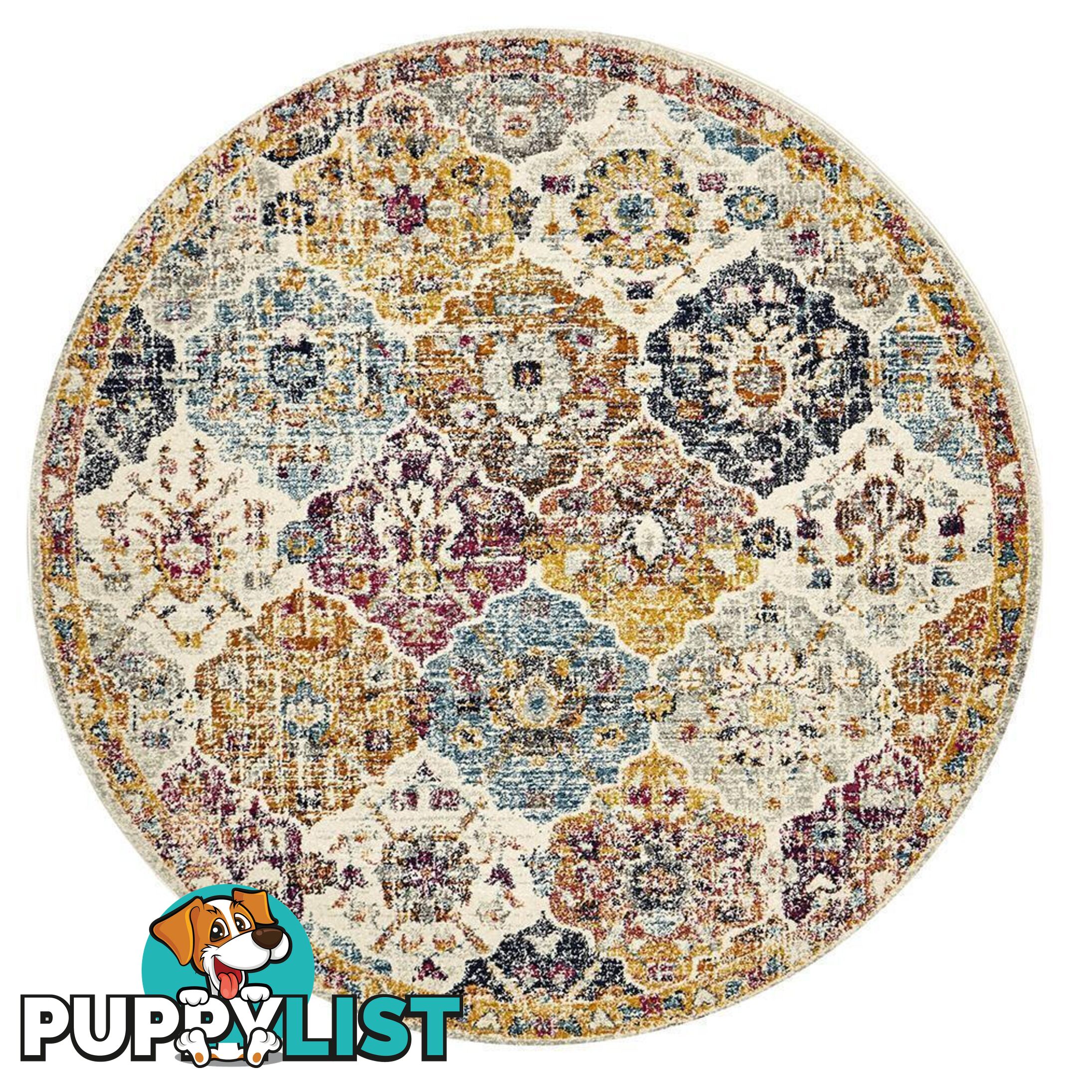 Museum Ainsley Round Rust Rug - Unbranded - 9375321850636