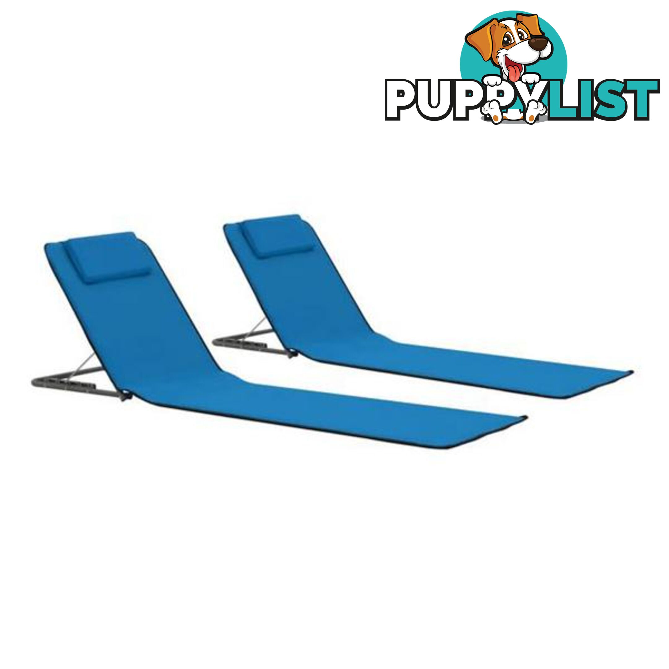 Folding Beach Mats 2 Pcs Steel And Fabric - Unbranded - 8718475621270