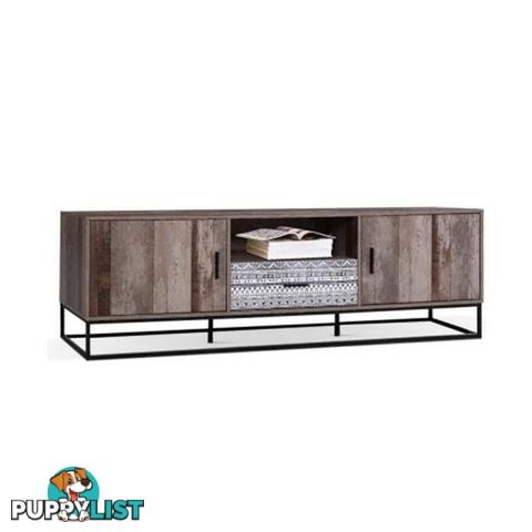 Tv Cabinet Entertainment Unit Stand Storage Wooden Industrial Rustic - Artiss - 9355720065787