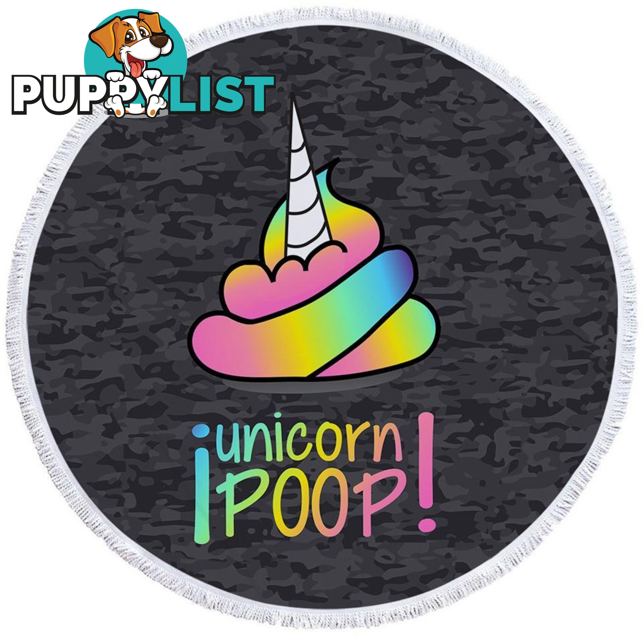 Funny Unicorn Poop Beach Towel - Towel - 7427046340823