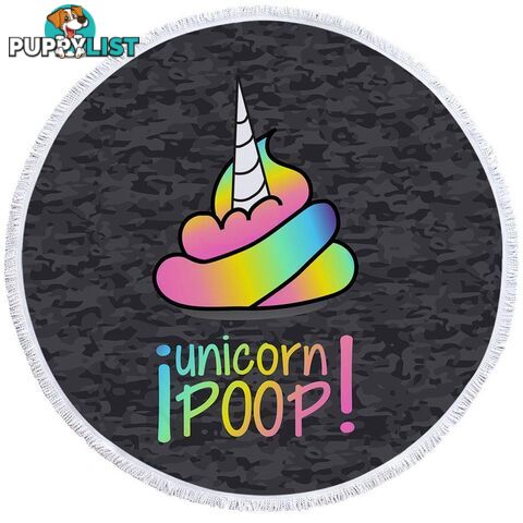 Funny Unicorn Poop Beach Towel - Towel - 7427046340823