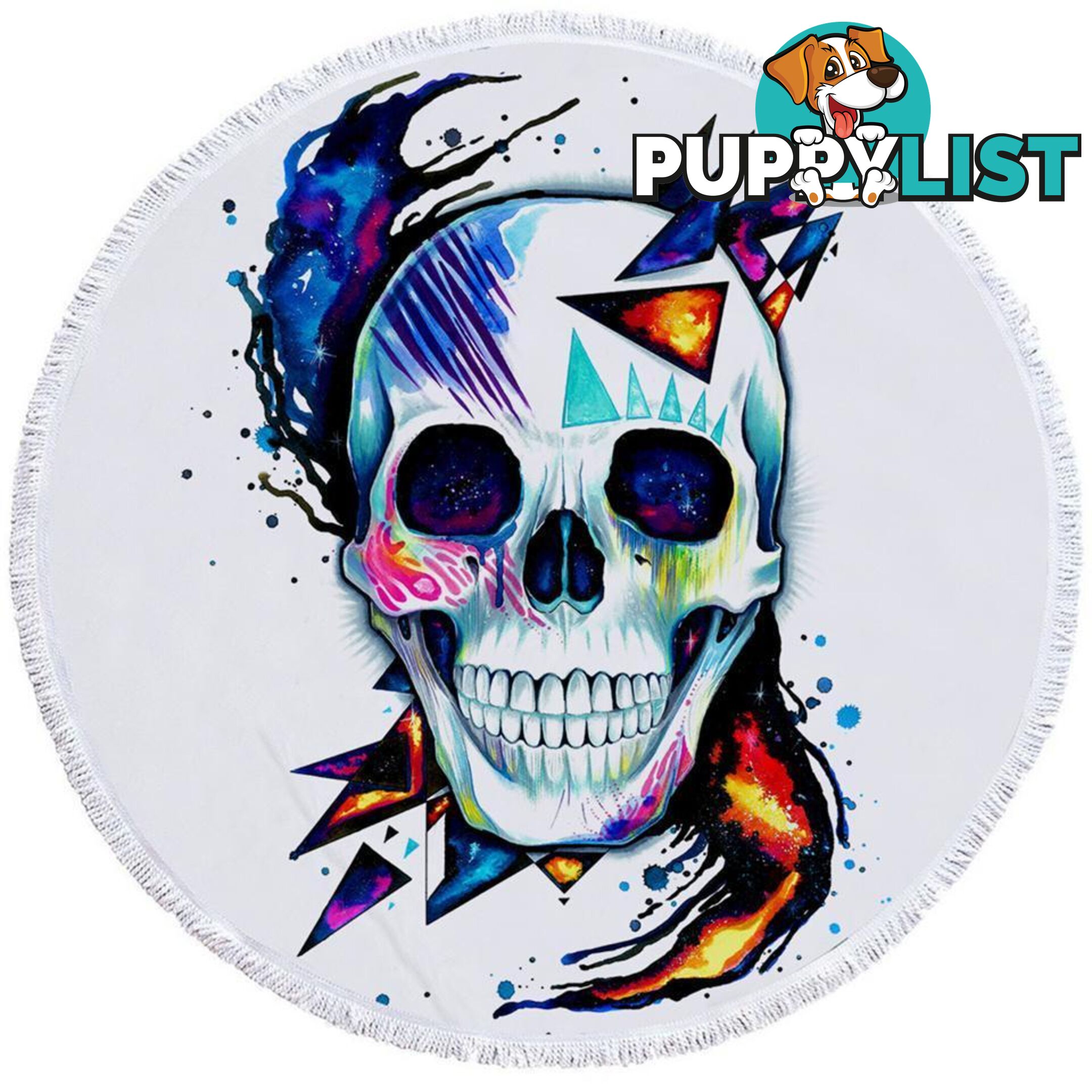 Urban Art Skull Beach Towel - Towel - 7427046330572