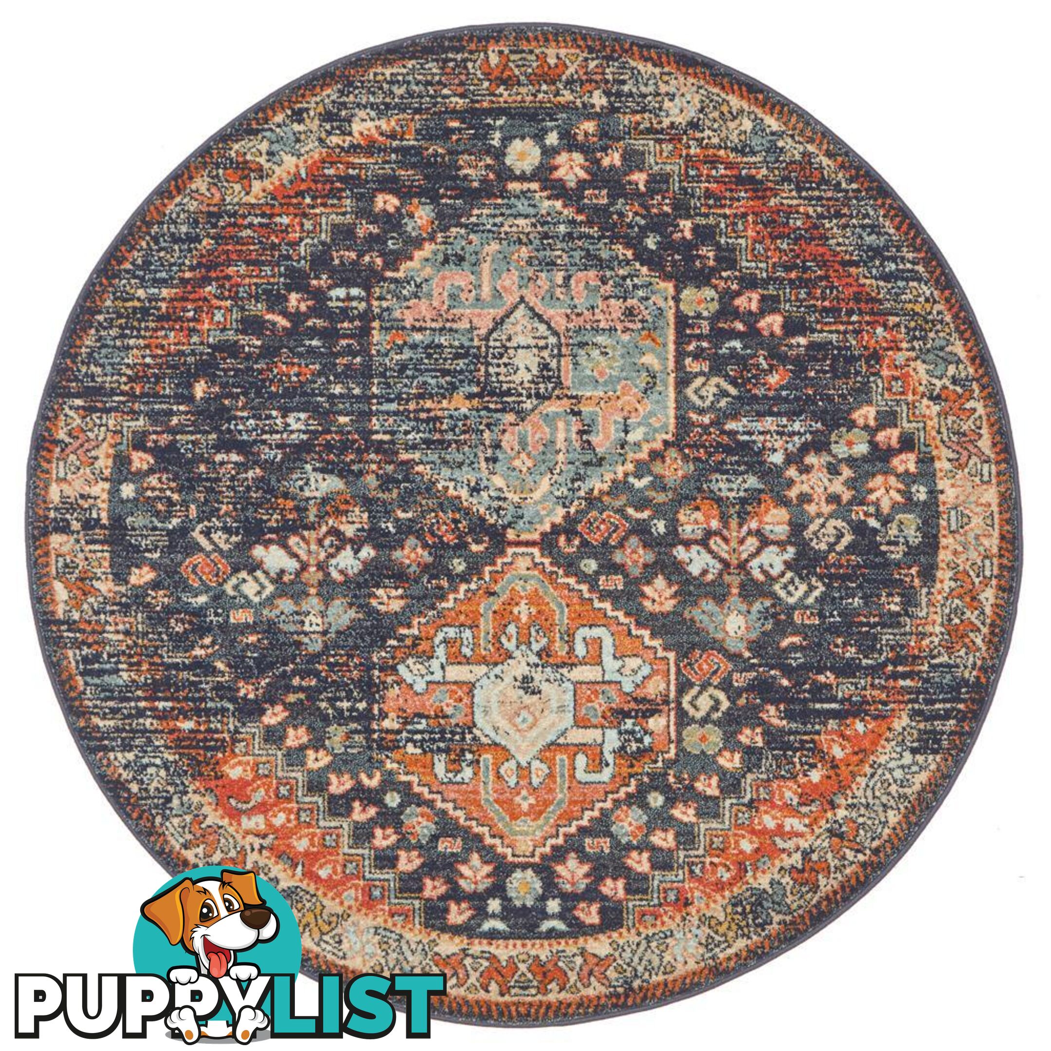 Legacy Round Navy Rug - Unbranded - 9375321884273