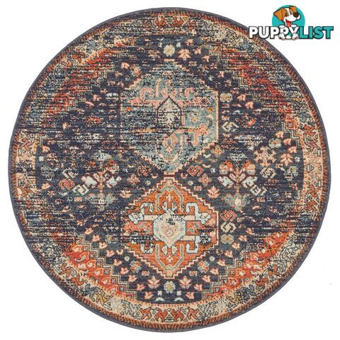 Legacy Round Navy Rug - Unbranded - 9375321884273