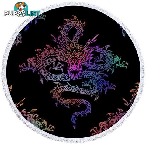 Chinese Dragon Beach Towel - Towel - 7427046312905