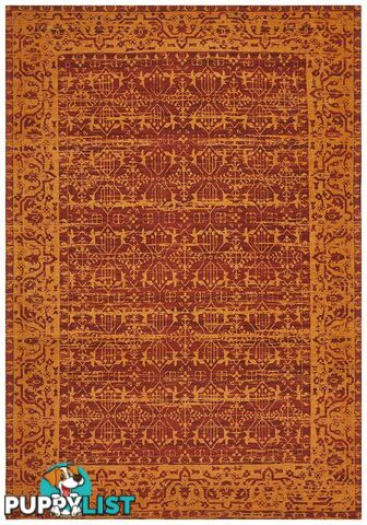 Magnolia Border Paprika Rug - Unbranded - 9375321879927