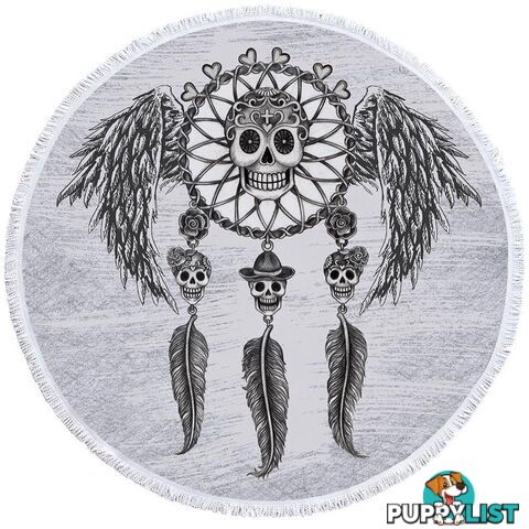 Dream Catcher Skulls Beach Towel - Towel - 7427046321068