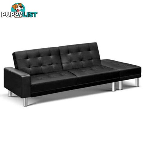 3-Seater Ottoman PU Leather Sofa Bed Set - Artiss - 9350062239582