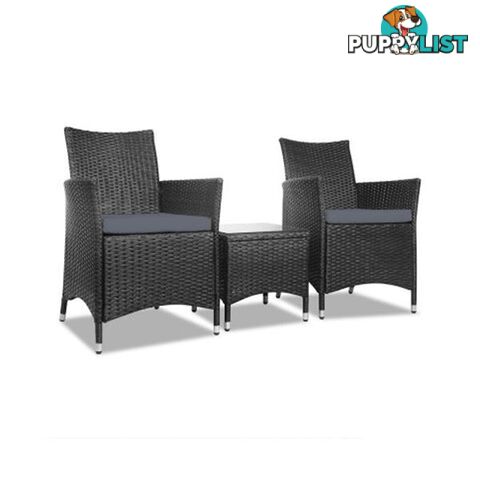 3 Piece Wicker Outdoor Furniture Set - Gardeon - 9476062059293