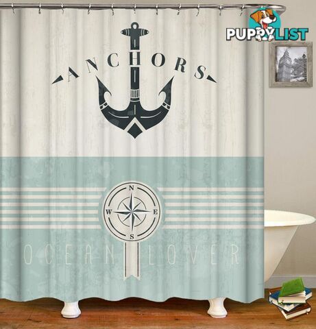 Ocean Lover Anchor Shower Curtain - Curtain - 7427045974616