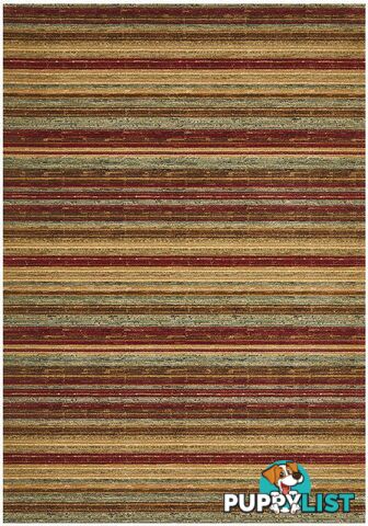 Byblos Rustic Stripe Stripped Red Rug - Unbranded - 7427046239264