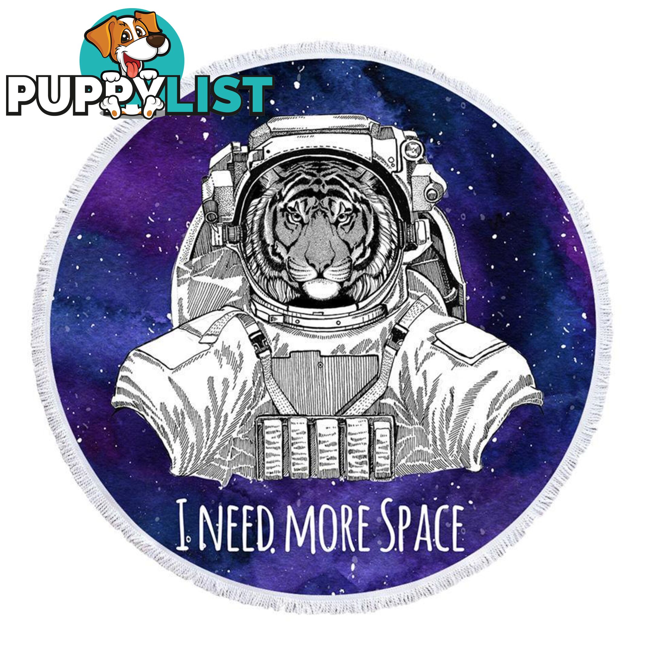 Space Tiger Beach Towel - Towel - 7427046334976