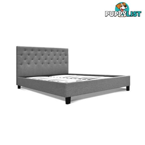 Fabric Bed Frame with Headboard - Artiss - 4344744398945