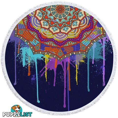 Color Melting Mandala Beach Towel - Towel - 7427046313643