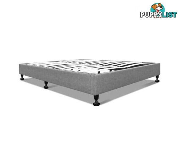 Polyester Fabric Bed Base Grey - Artiss - 9350062120880