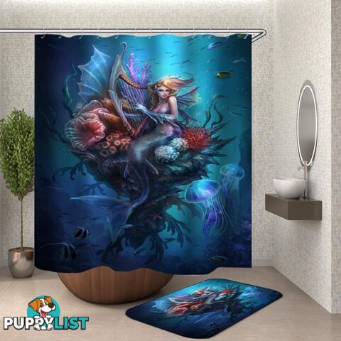 Deep Ocean Mermaid Shower Curtain - Curtain - 7427046126465