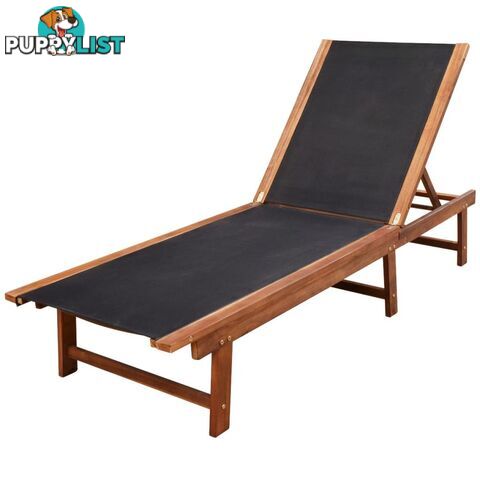 Sun Lounger Acacia Wood - Unbranded - 4326500416186