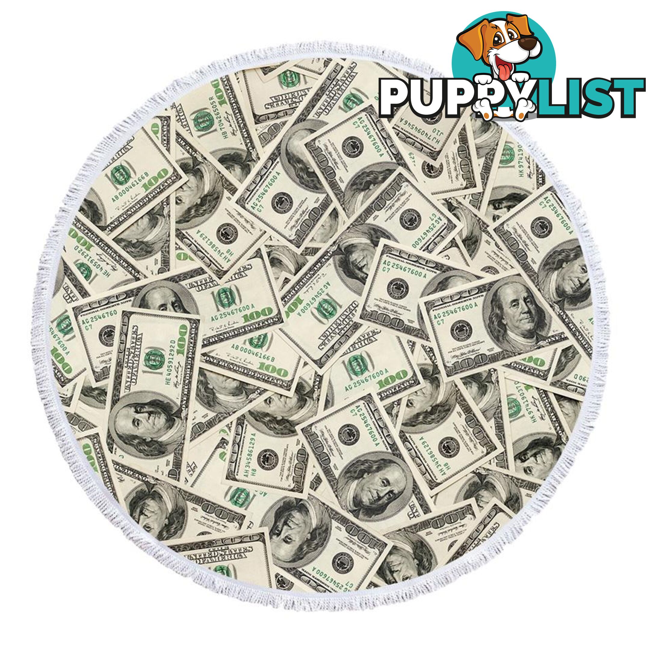 Hundred Dollar Bills Beach Towel - Towel - 7427046343602