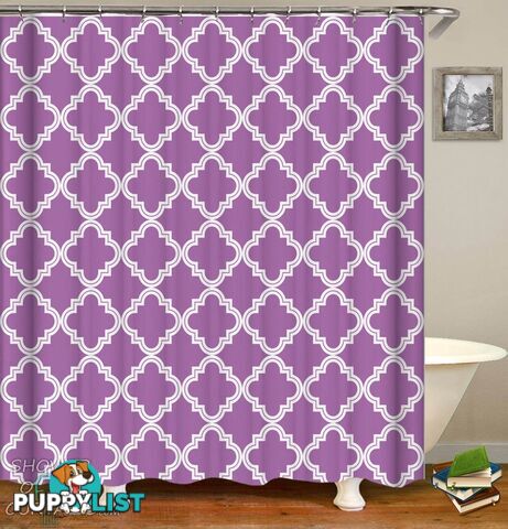 Purple Moroccan Shower Curtain - Curtain - 7427046292924