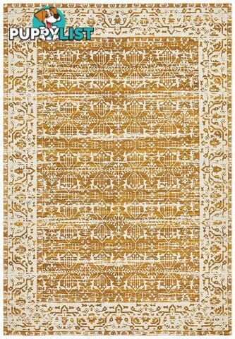 Magnolia Border Mustard Rug - Unbranded - 9375321879699