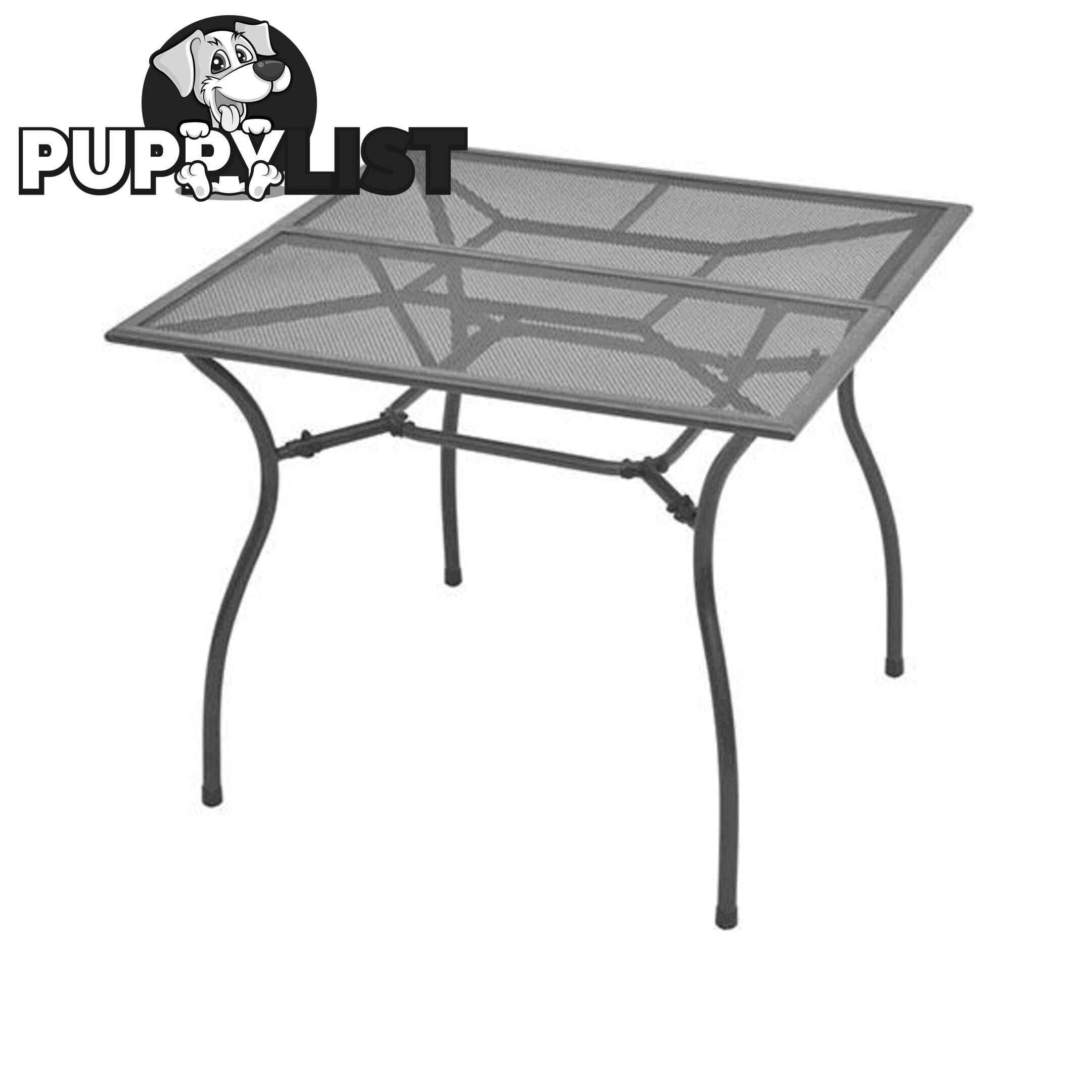 Outdoor Dining Table Steel Mesh 90 X 90 X 72 Cm - Dining Table - 8718475503279