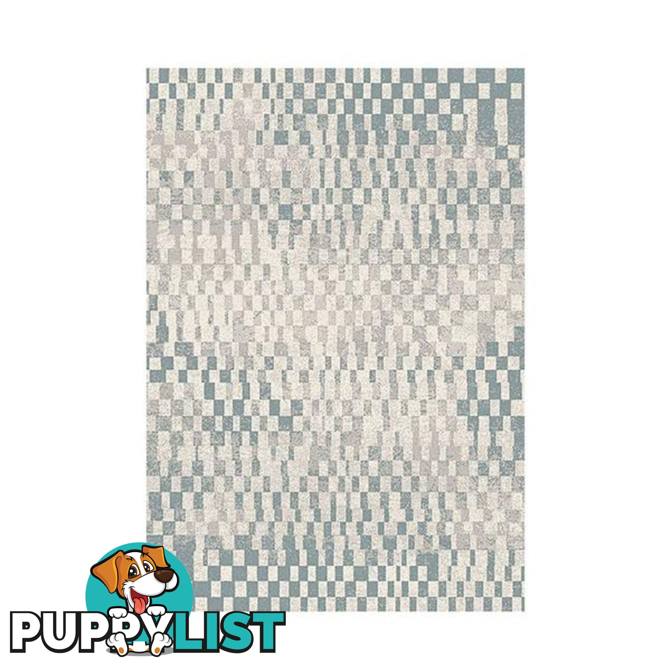 Heat Set Grey And Blue Siera Rug - Unbranded - 787976629939