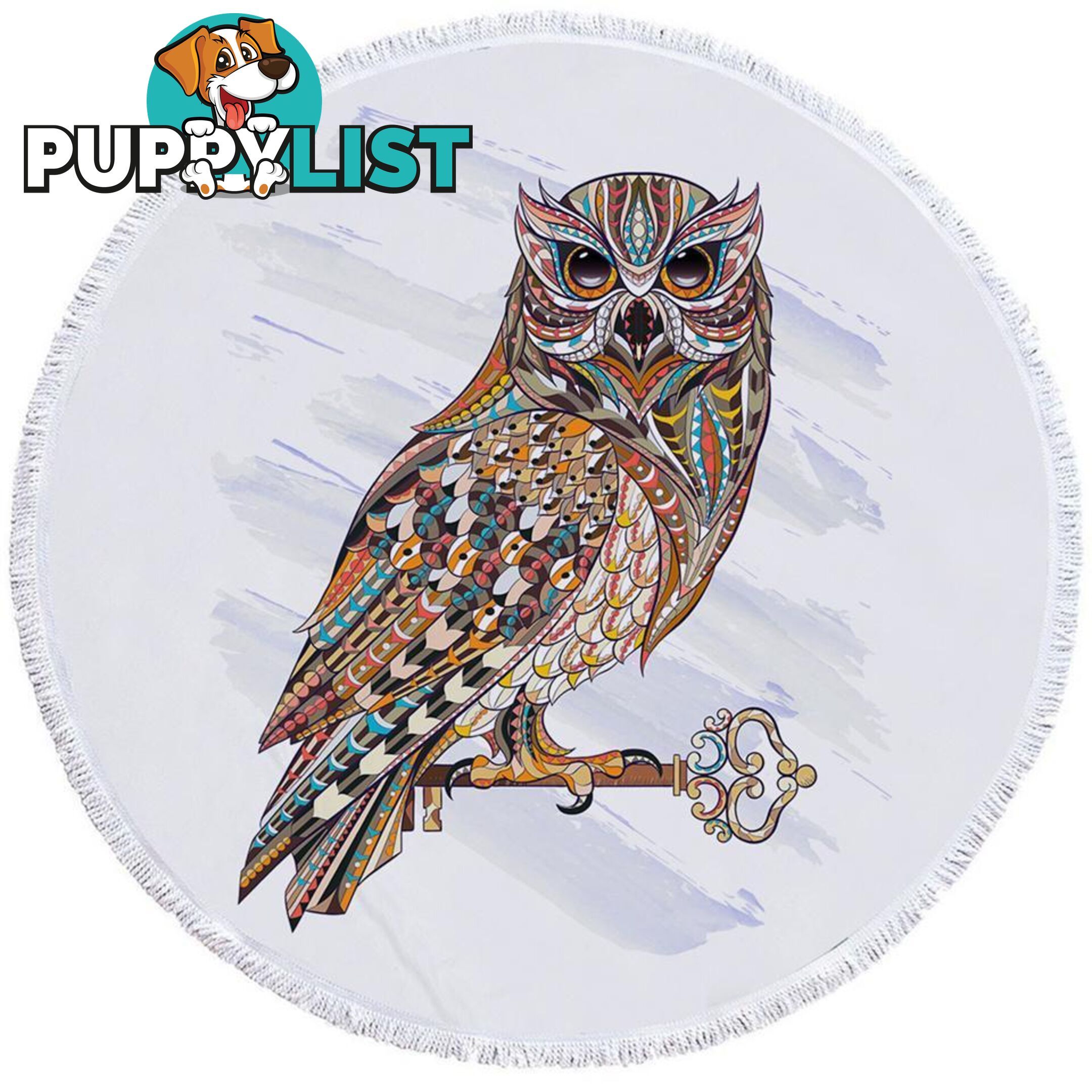 Multi Colored Owl Beach Towel - Towel - 7427046308274