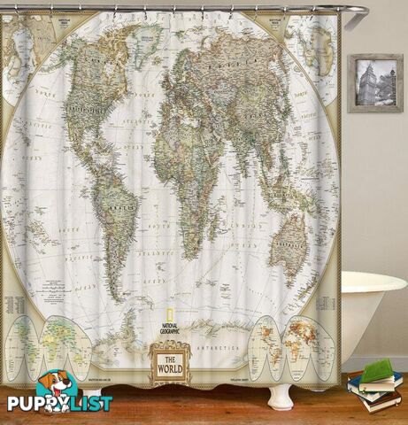 The World Map Shower Curtain - Curtain - 7427046005760