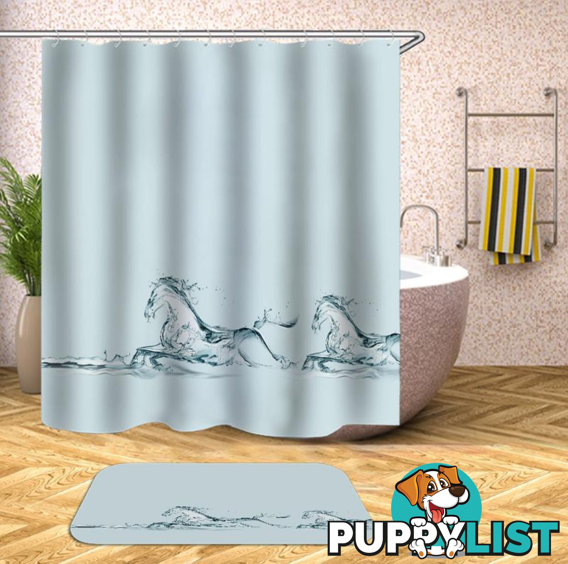 Water Magic Horses Shower Curtain - Curtain - 7427045946057