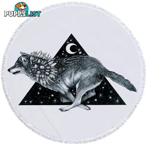 Night Wolf Beach Towel - Towel - 7427046317177