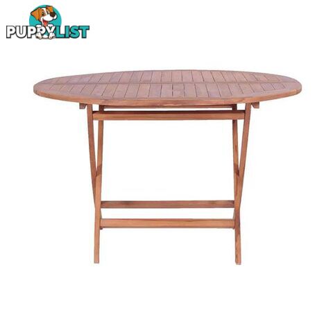 Folding Garden Table 120 X 75 Cm Solid Teak Wood - Unbranded - 8718475707806