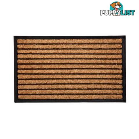 Stripes Rubber Bordered Coir Door Mat - Unbranded - 8901304508273