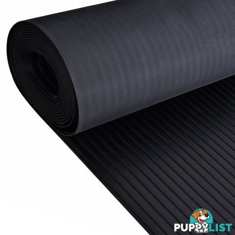 Broad Ribbed Anti-Slip Rubber Floor Mat 5 x 1 M - Unbranded - 4326500424594