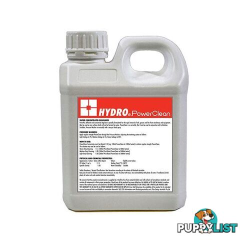 1L Hydro Power Clean Super Concentrated Degreasing Suface Cleaner - Hydro - 787976590468