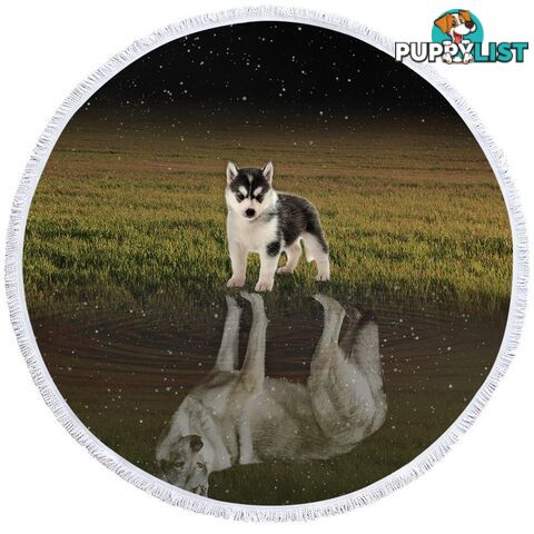 Husky Dogs Beach Towel - Towel - 7427046315128