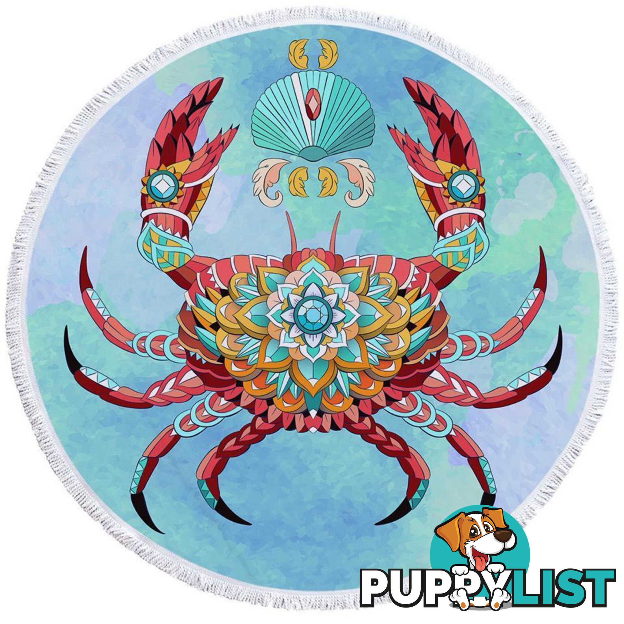 Diamond Crab Beach Towel - Towel - 7427046309660