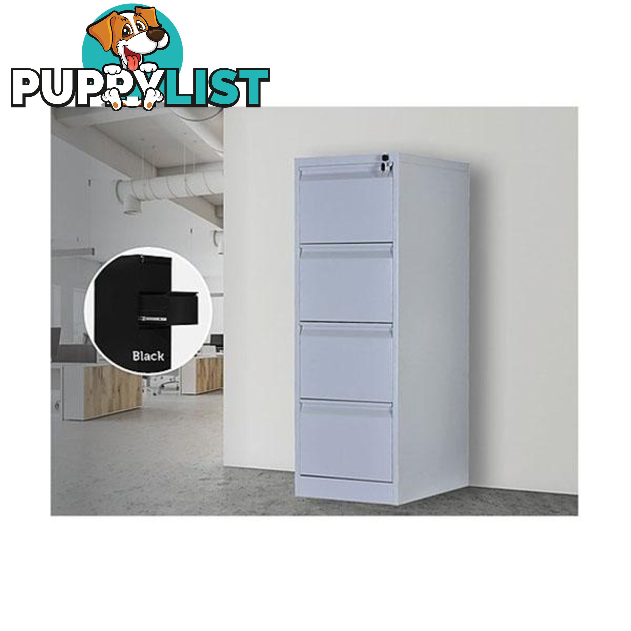 4-Drawer Office Filing Cabinet - Unbranded - 4344744436128