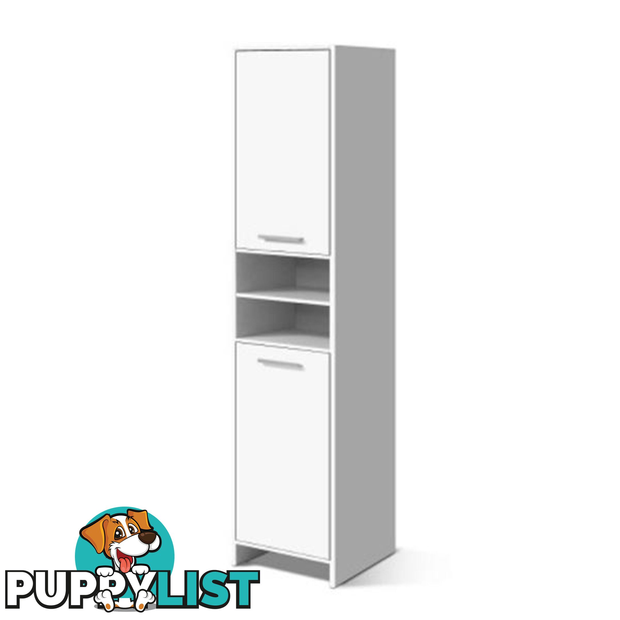 185 Cm Bathroom Tallboy Toilet Storage Cabinet Adjustable Shelf White - Artiss - 7427046200462