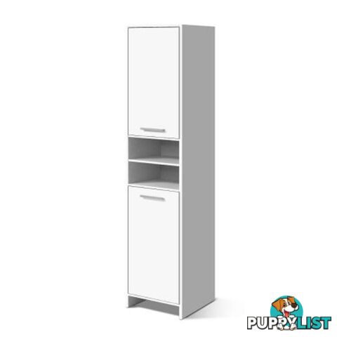 185 Cm Bathroom Tallboy Toilet Storage Cabinet Adjustable Shelf White - Artiss - 7427046200462