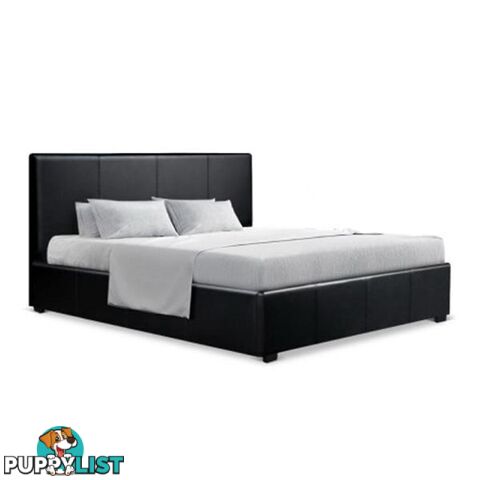 PU Leather Gas Lift Bedframe Double - Artiss - 4344744398846