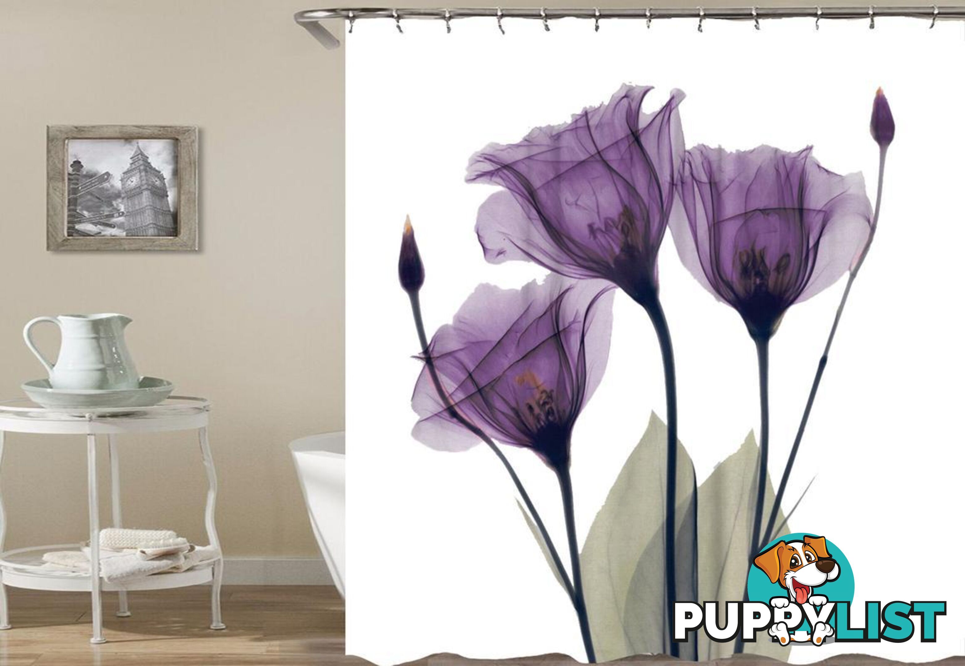 Mulled Wine Flowers Shower Curtain - Curtain - 7427005909238