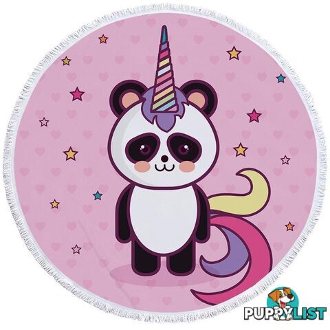 Unicorn Panda Beach Towel - Towel - 7427046305600