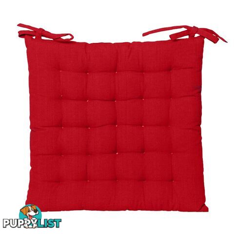 Outdoor Solid Chair Pad 40x40cm Red - Unbranded - 7427046103619