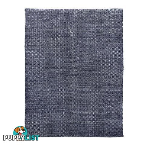 Brinley Stonewashed Cotton Rug 160x230cm Indigo - Unbranded - 7427046152921