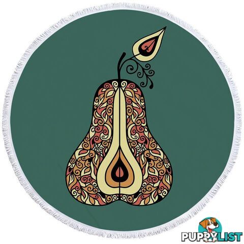 Pear Cut Beach Towel - Towel - 7427046340700