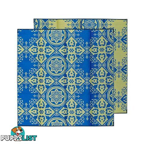 Casablanca Recycled Plastic Mat Royal Blue And Gold - Unbranded - 797776545841