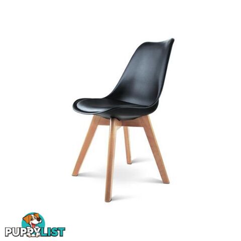 Set of 2 Dining Chair PU Leather Seat - Artiss - 4344744396415